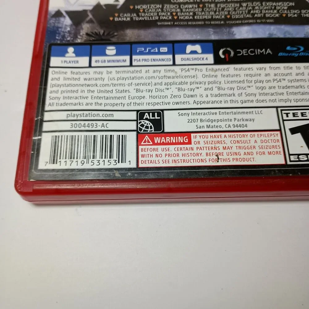 Near Mint Horizon Zero Dawn: Complete Edition PS4 Video Game CIB PlayStation 4